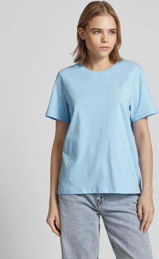 Pieces T-shirt met motiefstitching model 'RIA' - Foto 2