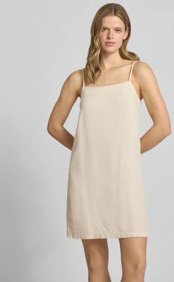 Pieces Uitlopend mini-jurk van mix van viscose en linnen model 'PIA' - Foto 3