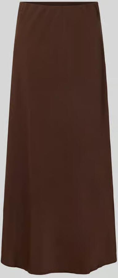 Pieces Uitlopende midirok met elastische band model 'FRANAN'
