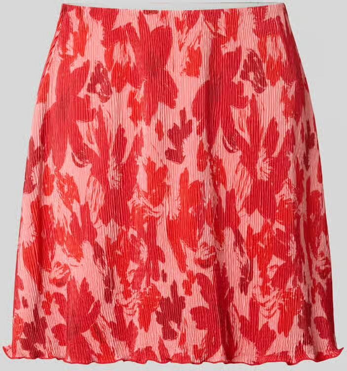 Pieces Uitlopende mini-rok met all-over motief model 'FLORA' - Foto 2