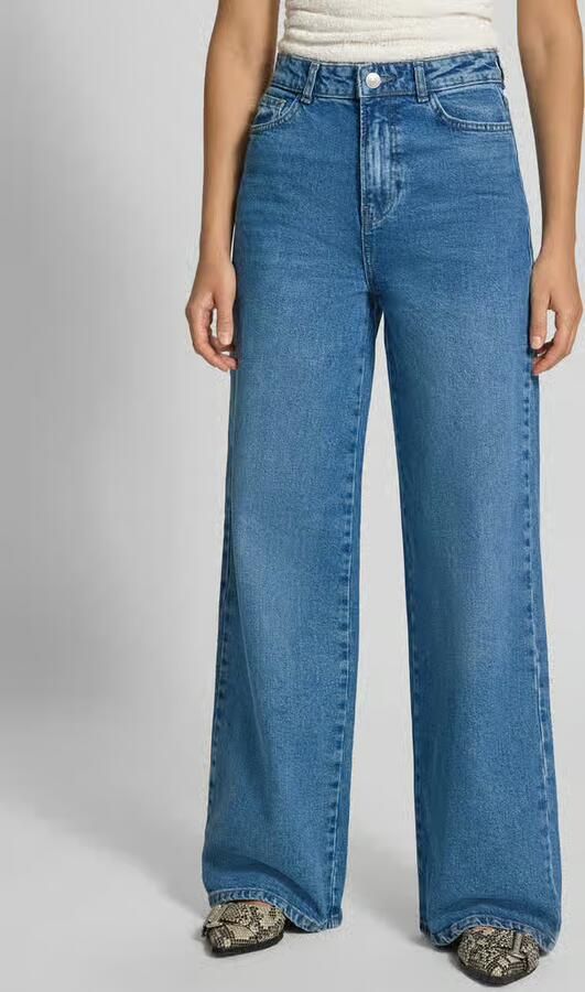 Pieces wide fit jeans van katoenmix model 'SELMA' - Foto 3