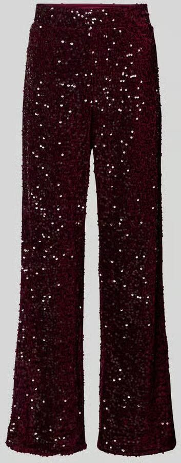 Pieces Wijde broek met pailletten model 'KAM'