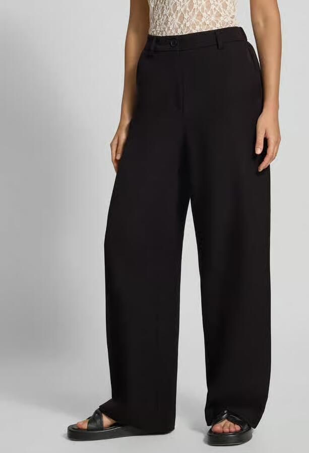 Pieces Regular fit wijde broek met riemlussen model 'KAMIL' - Foto 2