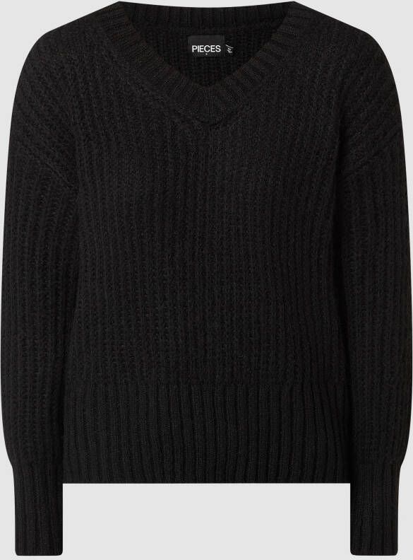 Pieces Pullover met V-hals model 'Enna'
