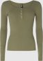 Pieces Groene T-shirt met lange mouwen voor vrouwen Green Dames - Thumbnail 9