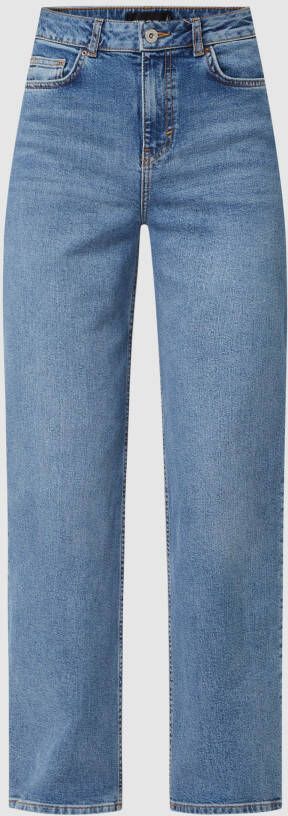 Pieces Wide fit high waist jeans met stretch model 'Holly'