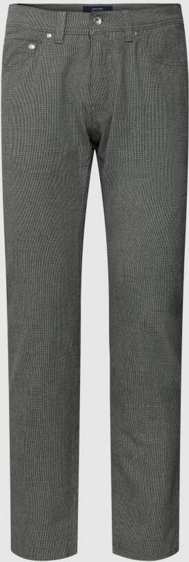 Pierre Cardin Grijze geruite 5-pocket jeans Gray Heren