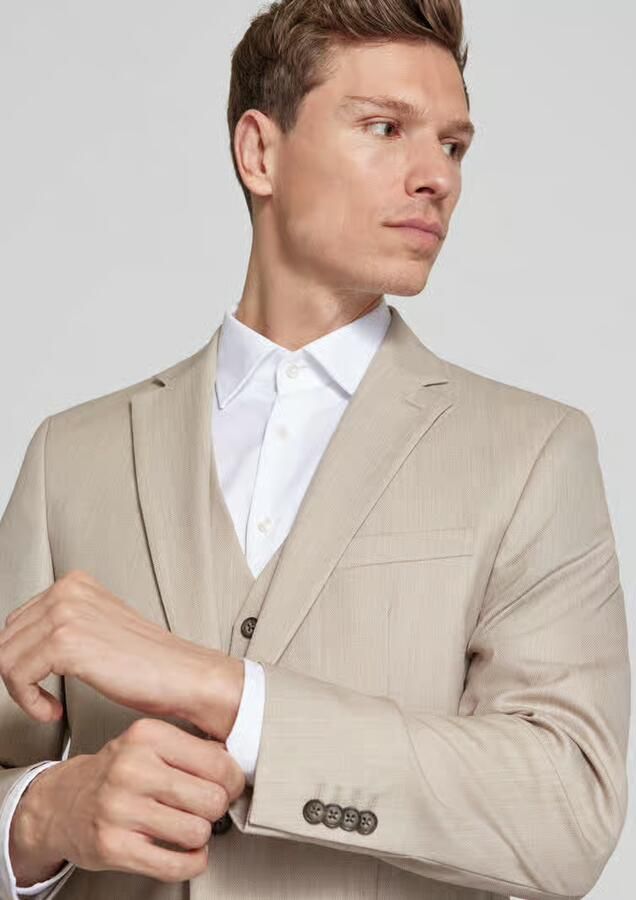 Pierre Cardin Colbert met paspelzak op de borst model 'Grant' - Foto 2