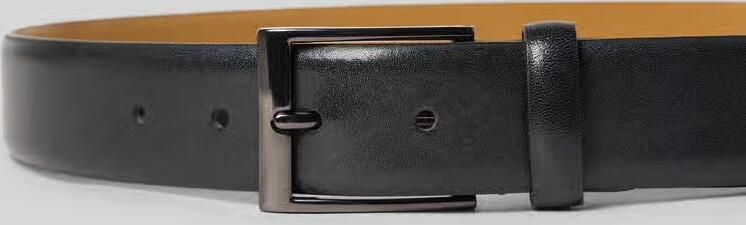 Pierre Cardin Leren riem met doornsluiting in chroomlook - Foto 2