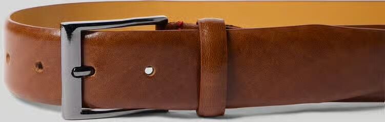 Pierre Cardin Leren riem met doornsluiting in chroomlook - Foto 2