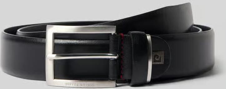 Pierre Cardin Leren riem van glad leer met dubbele ceintuurlus