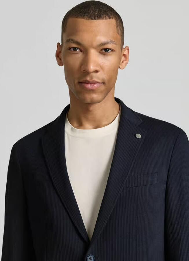 Pierre Cardin modern fit colbert met paspelzak op de borst