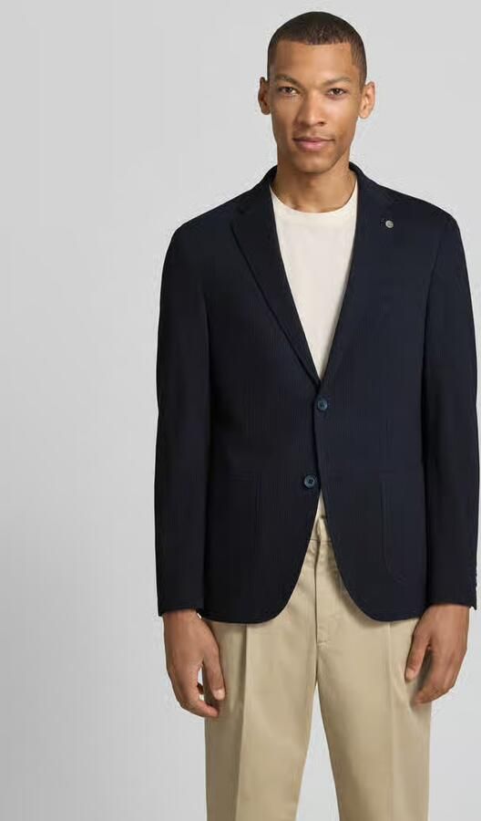 Pierre Cardin modern fit colbert met paspelzak op de borst - Foto 4