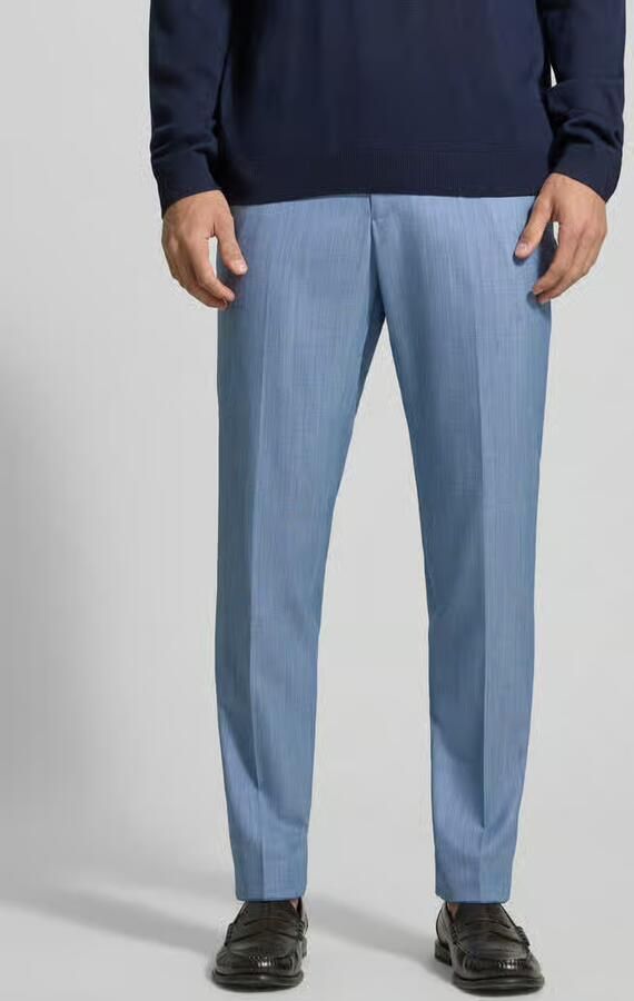 Pierre Cardin Pantalon van scheerwolmix met vouwlijnen - Foto 3