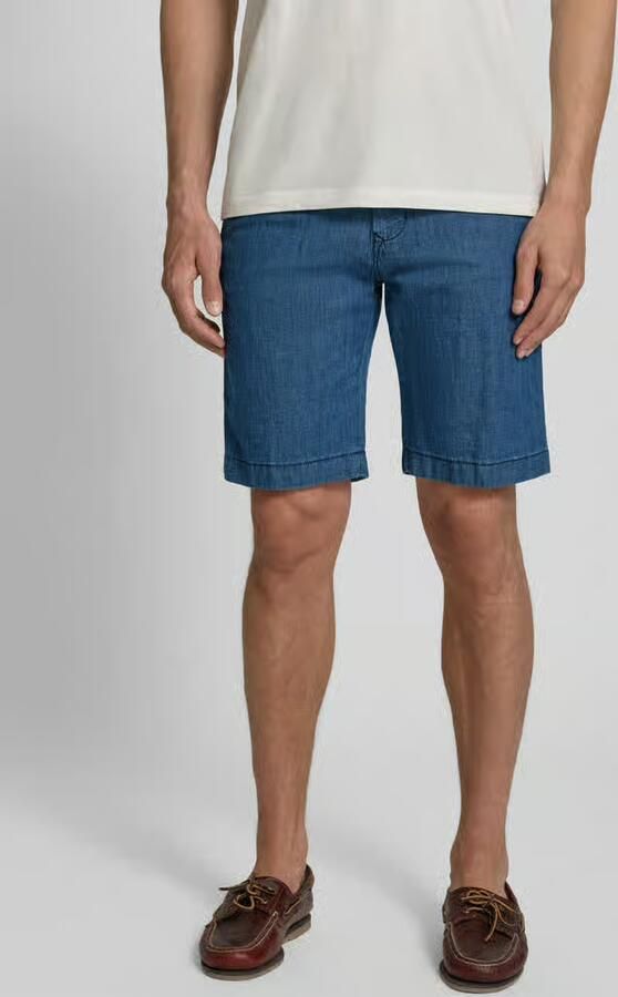 Pierre Cardin regular fit bermuda s in denimlook met paspelzak - Foto 3