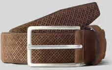 Pierre Cardin Riem van echt leer in suède-look