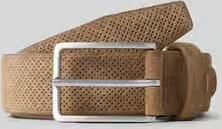 Pierre Cardin Riem van echt leer in suède-look