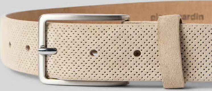 Pierre Cardin Riem van echt leer in suède-look