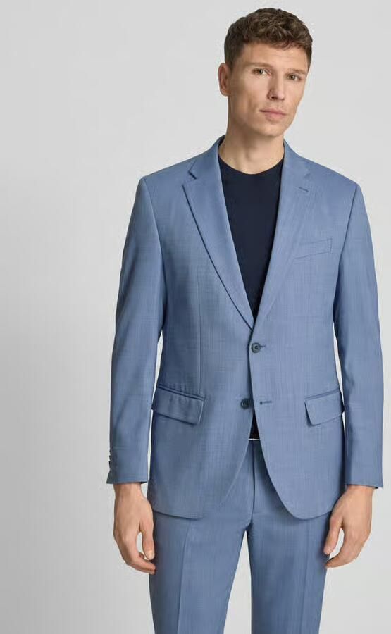 Pierre Cardin slim fit 2-knoops colbert met klepzakken model 'Grant' - Foto 2