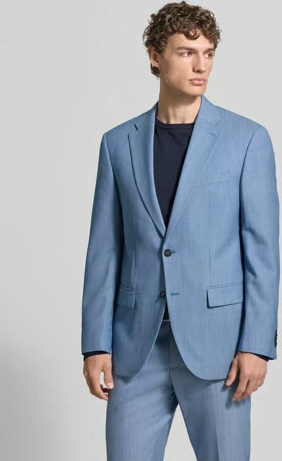Pierre Cardin slim fit 2-knoops colbert met klepzakken model 'Grant' - Foto 3