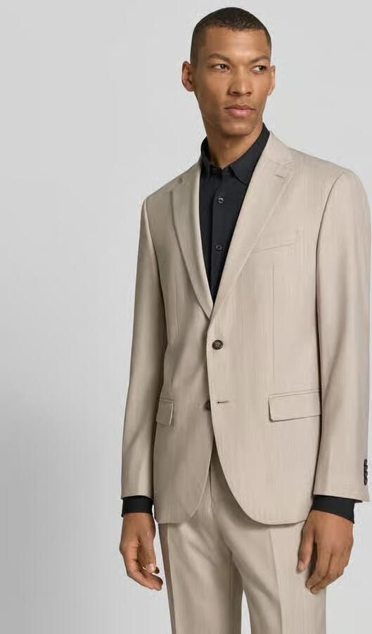 Pierre Cardin slim fit 2-knoops colbert van scheerwolmix model 'Grant' - Foto 4