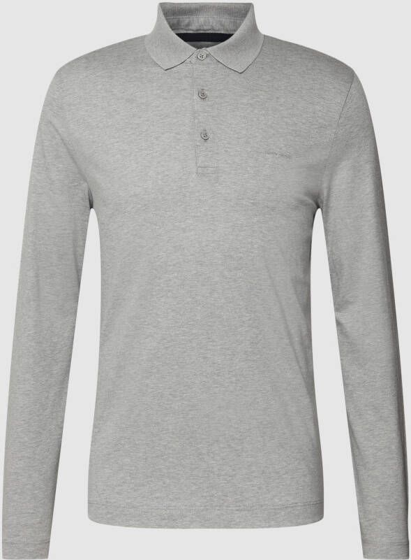 Pierre Cardin Poloshirt met labeldetail model 'Longsleeves'