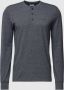 Pierre Cardin Shirt met lange mouwen korte knoopsluiting en labeldetail - Thumbnail 1