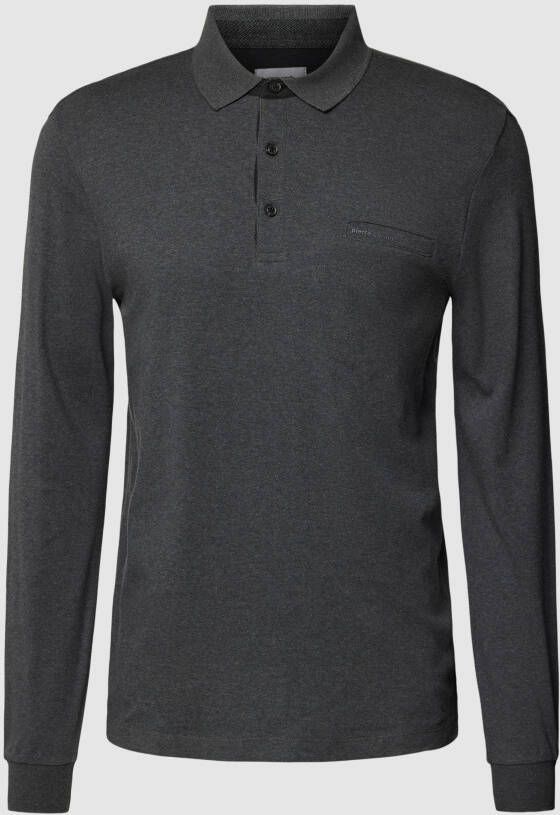 Pierre Cardin Shirt met lange mouwen polokraag en borstzak