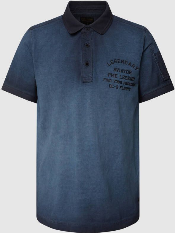 Pme Legend (Pall Mall) Poloshirt van puur katoen in washed-out-look