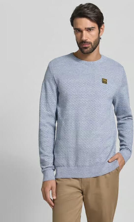 PME Legend Gebreide pullover met geribde boorden - Foto 4