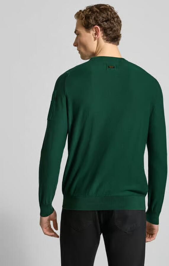 PME Legend Gebreide pullover met labeldetail