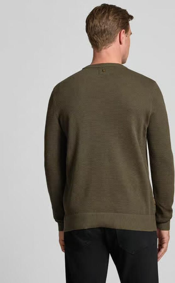 PME Legend Gebreide pullover met logostitching model 'Ricecorn'