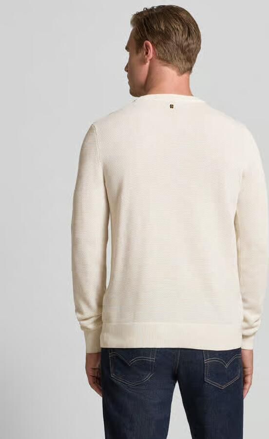 PME Legend Gebreide pullover met logostitching model 'Ricecorn'