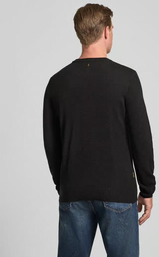 PME Legend Gebreide pullover met logostitching model 'Ricecorn'