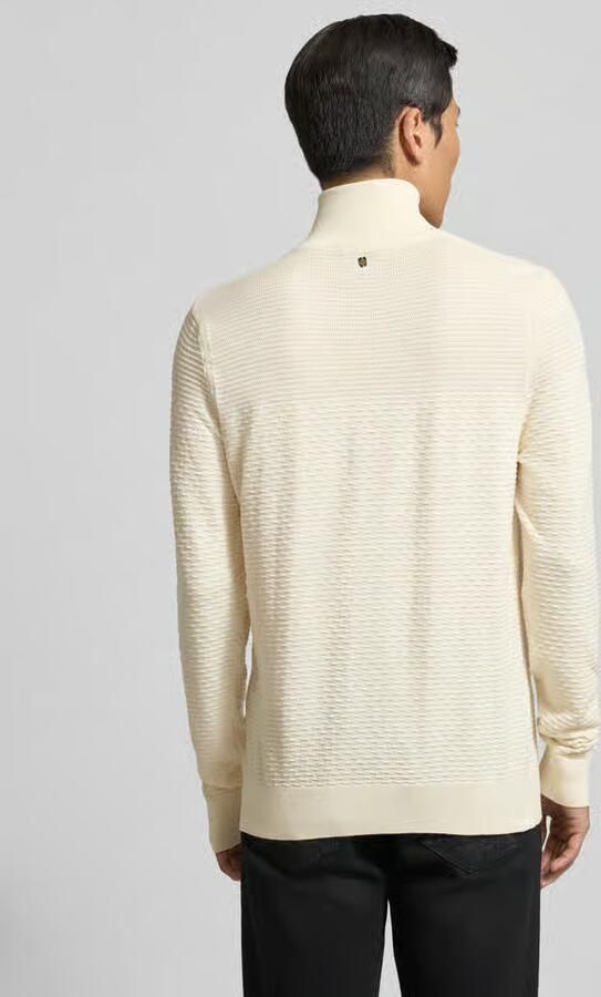 PME Legend Half Zip Structure Mouliné Trui Ecru - Foto 4