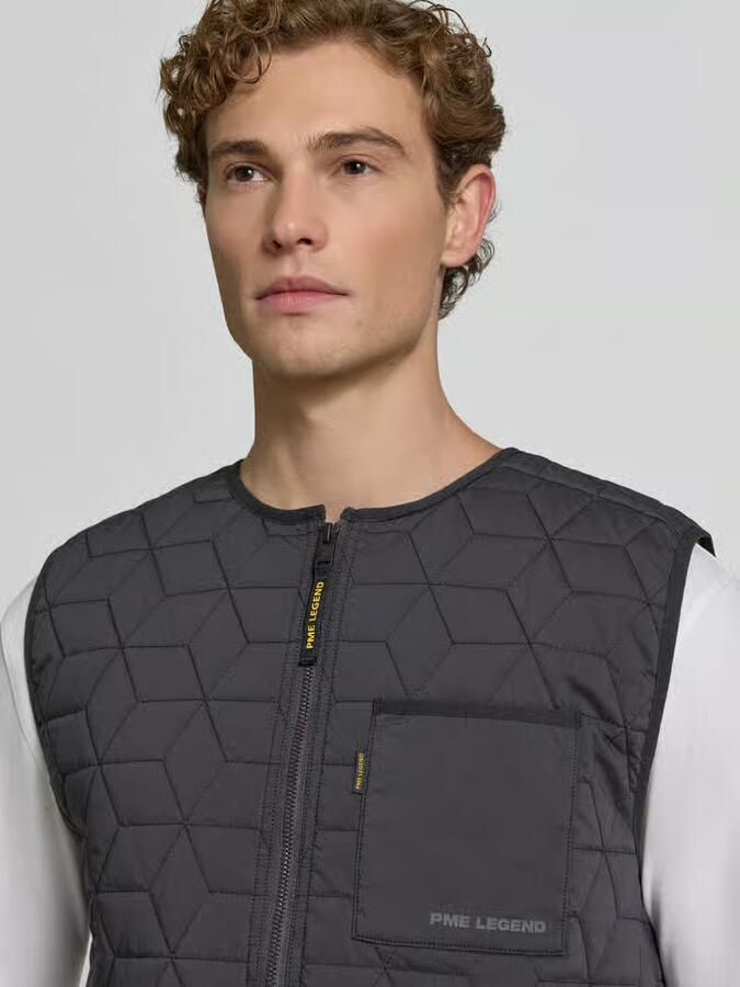 PME Legend regular fit bodywarmer in gewatteerde look - Foto 2