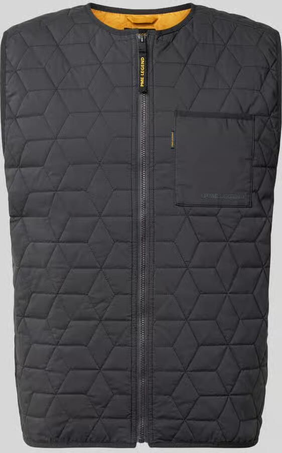 PME Legend regular fit bodywarmer in gewatteerde look - Foto 3