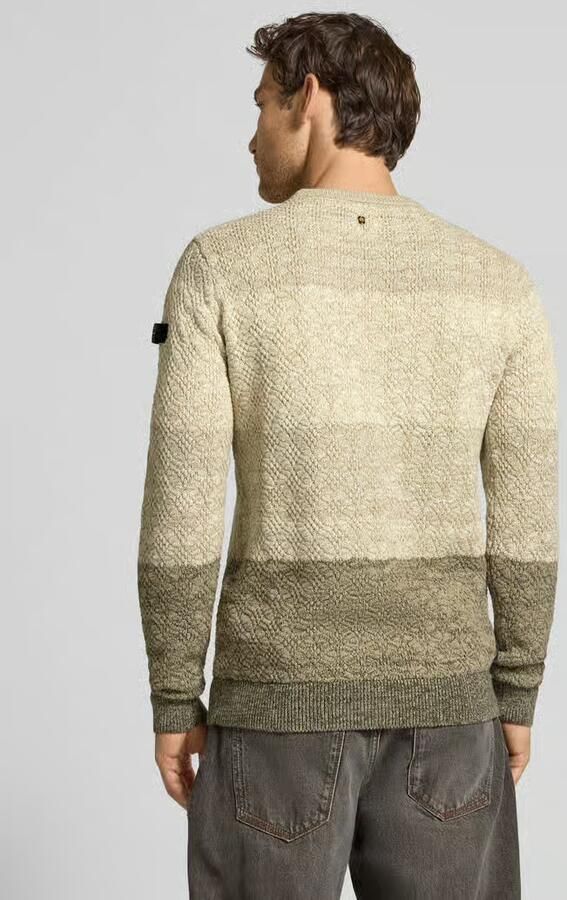 PME Legend Regular fit gebreide pullover van zuivere katoen met labeldetail - Foto 6