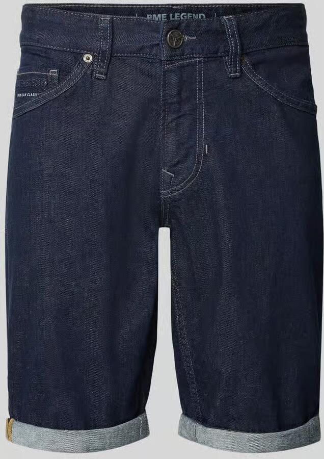 PME Legend Nightflight denim regular short donkerblauw - Foto 5