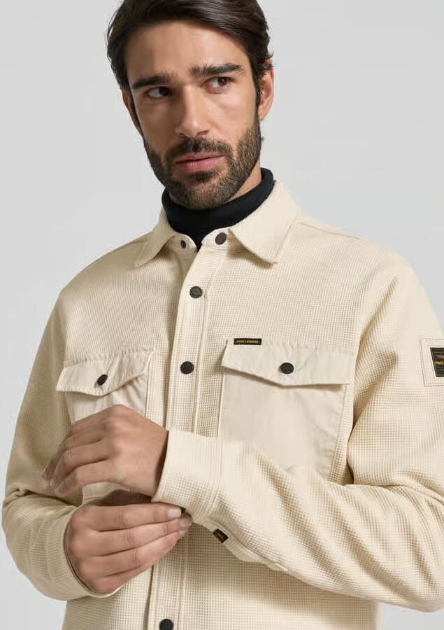 PME Legend Regular fit overhemdjack met borstzakken