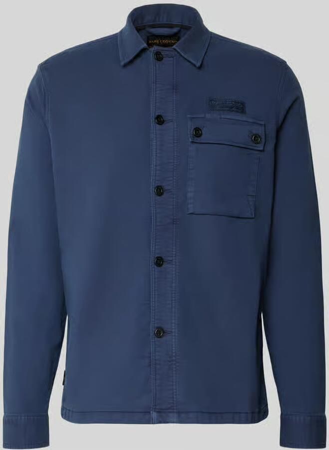PME Legend regular fit overhemdjack met kentkraag en label-stitching - Foto 3
