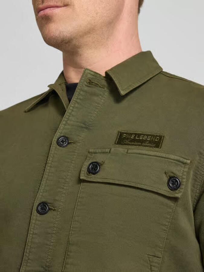 PME Legend regular fit overhemdjack met kentkraag en label-stitching - Foto 2