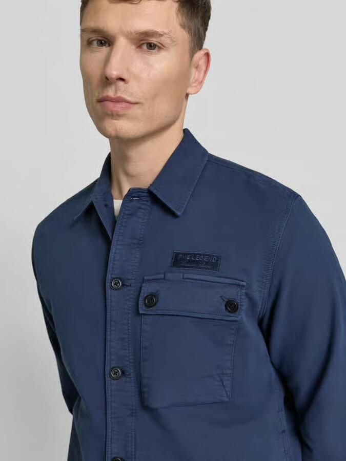 PME Legend regular fit overhemdjack met kentkraag en label-stitching - Foto 2
