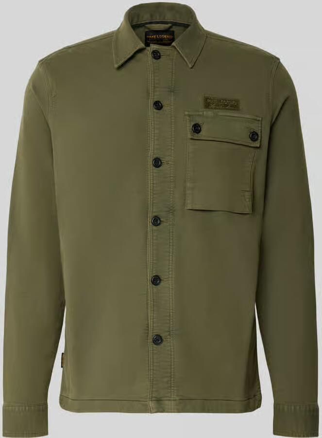 PME Legend regular fit overhemdjack met kentkraag en label-stitching - Foto 3