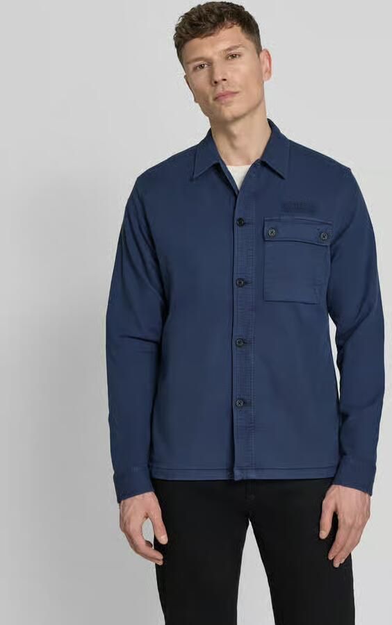 PME Legend regular fit overhemdjack met kentkraag en label-stitching - Foto 3