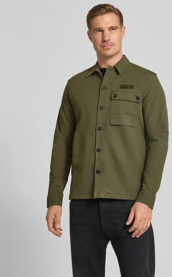 PME Legend regular fit overhemdjack met kentkraag en label-stitching - Foto 3