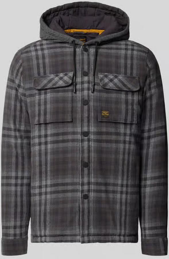 PME Legend regular fit overshirt met capuchon en borstzakken - Foto 5