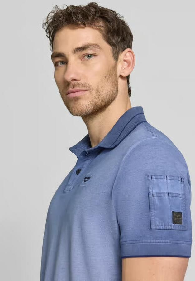PME LEGEND Polo met cold-dye wassing en flight pocket - Foto 4