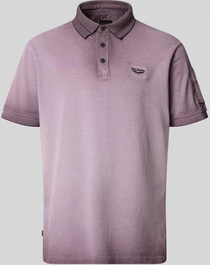 PME LEGEND Polo met cold-dye wassing en flight pocket - Foto 3