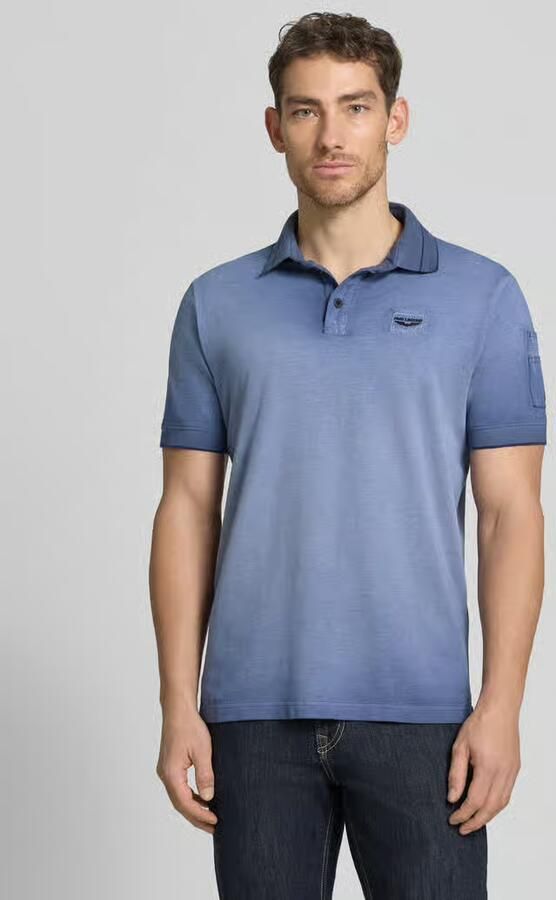 PME LEGEND Polo met cold-dye wassing en flight pocket - Foto 7